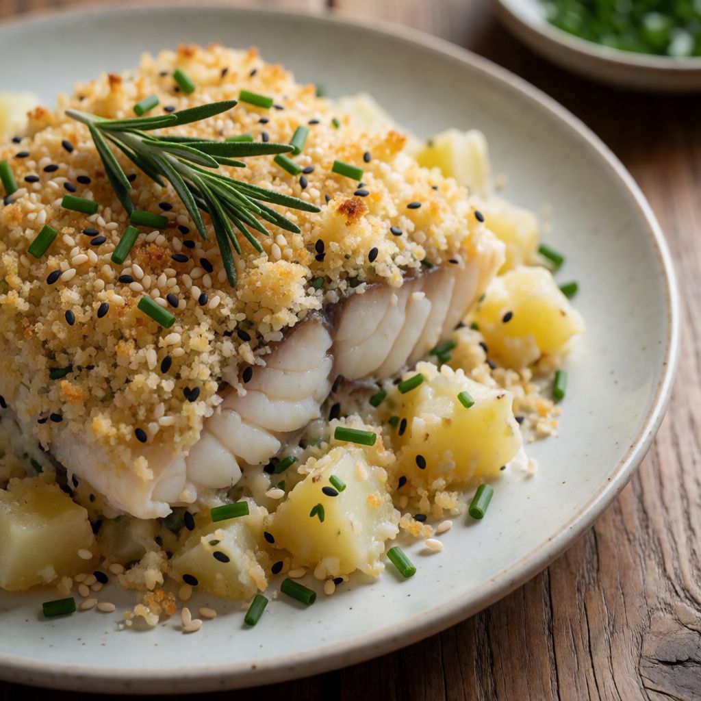 Cod with a Crispy Cheese Crust