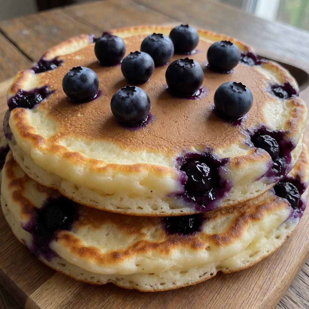 Ricotta Pancakes with Blueberries