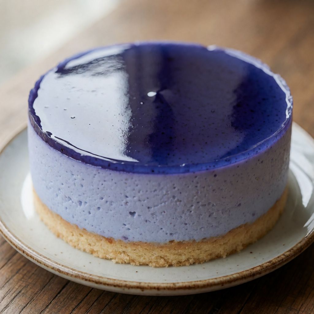 Blueberry Mousse Cake with Glaze