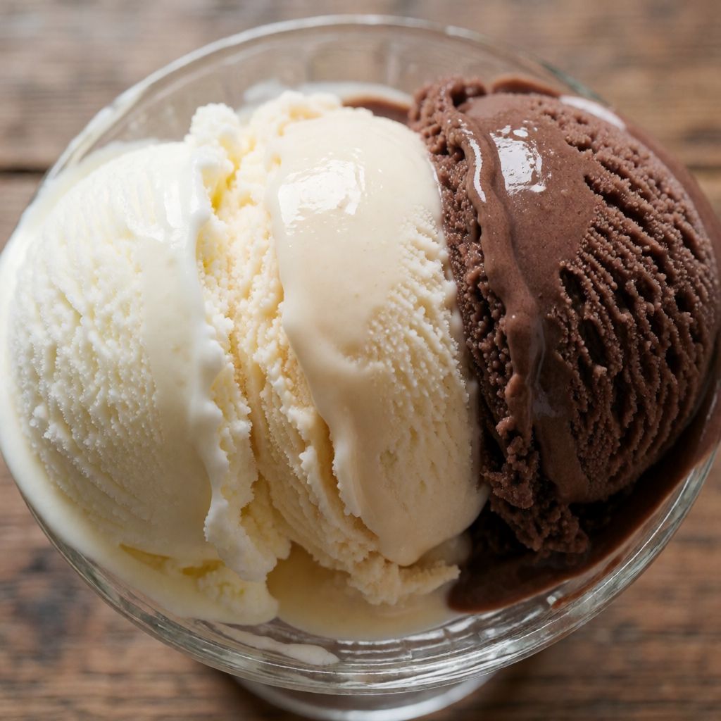 Rainbow Tri-Colour Ice Cream