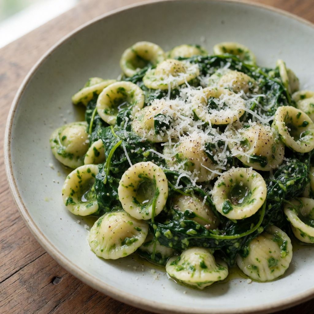Orecchiette med rucolasås