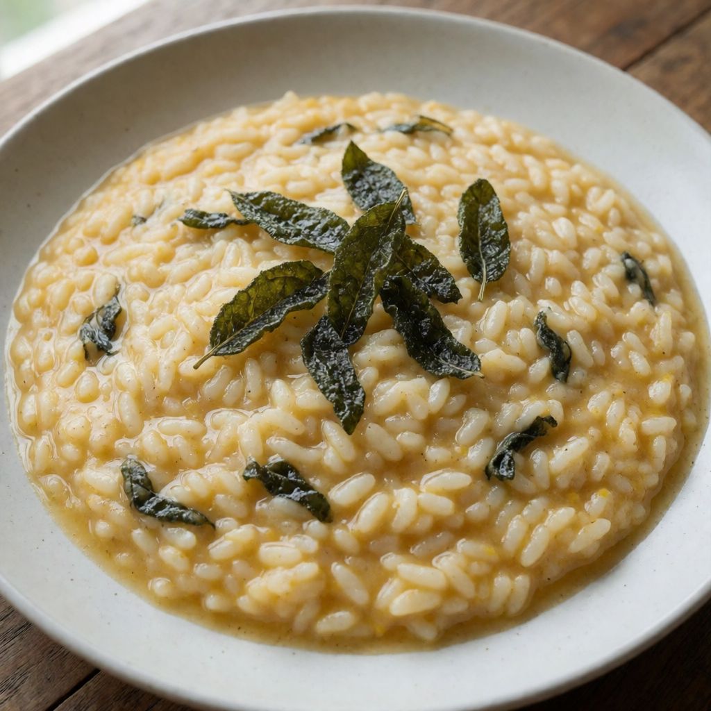 Pumpkin Risotto with Sage and Browned Butter