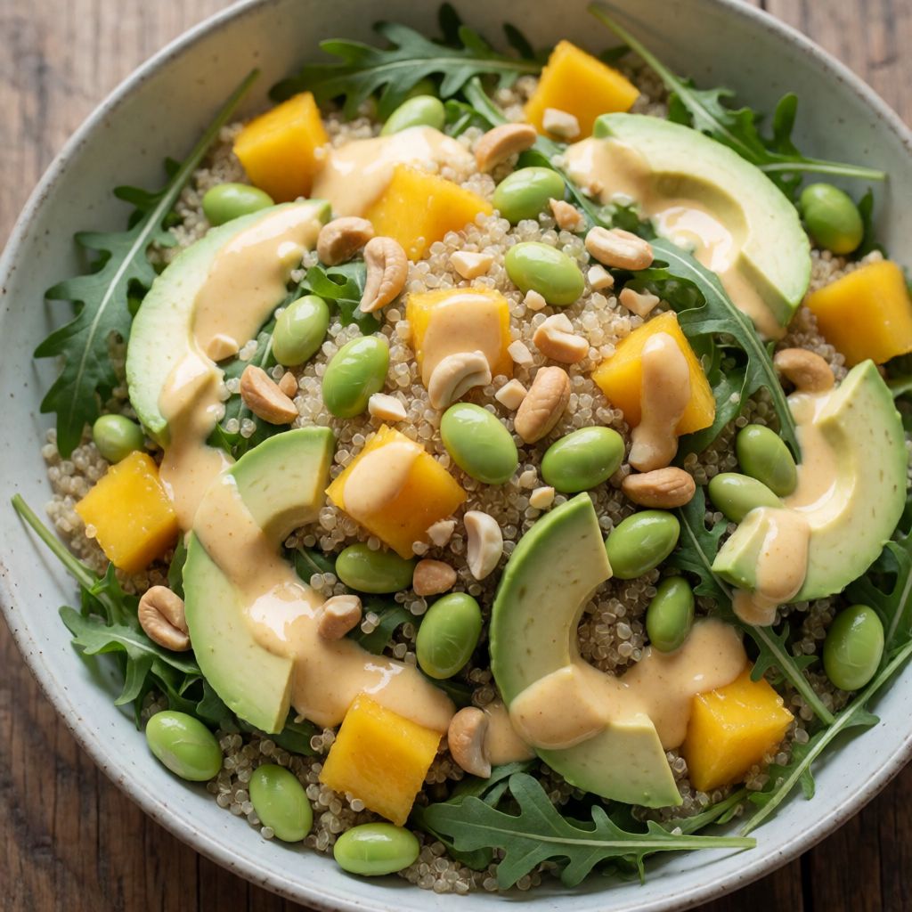 Salata od manga i avokada s kremastim mango preljevom