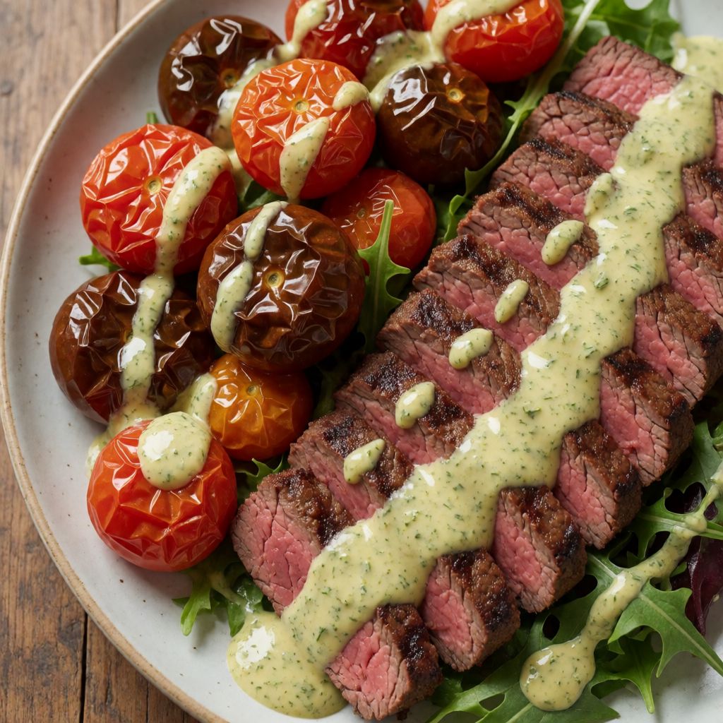 Steak Salad with Roasted Tomatoes and Tarragon Dressing