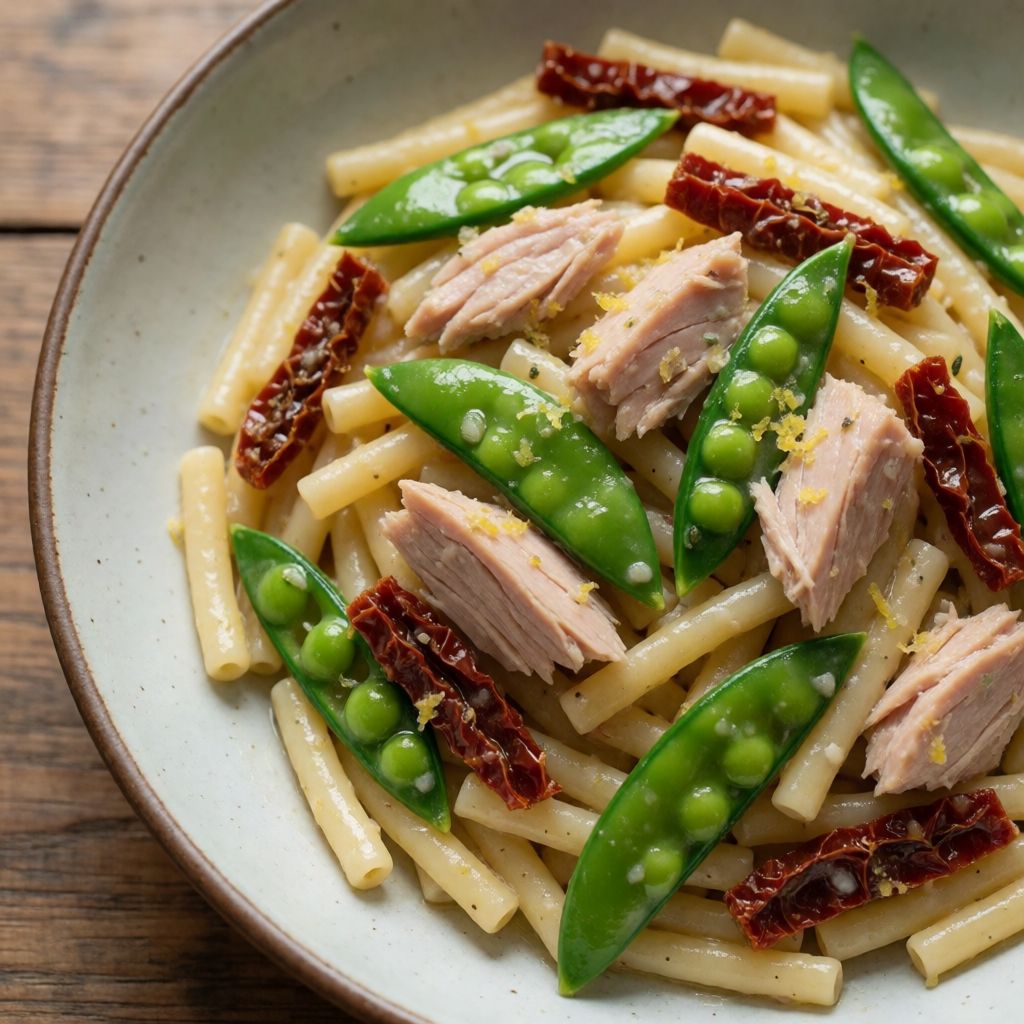 Pasta mit Thunfisch und Zuckerschoten