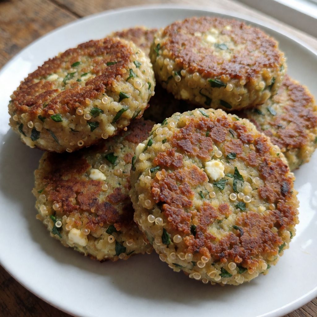 Quinoa, Feta & Chickpea Patties