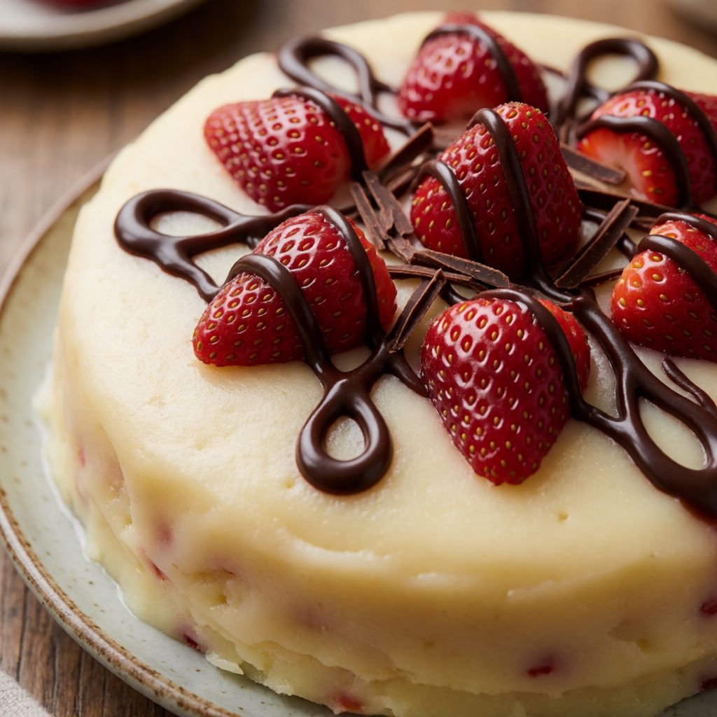 Strawberry Marzipan Cake