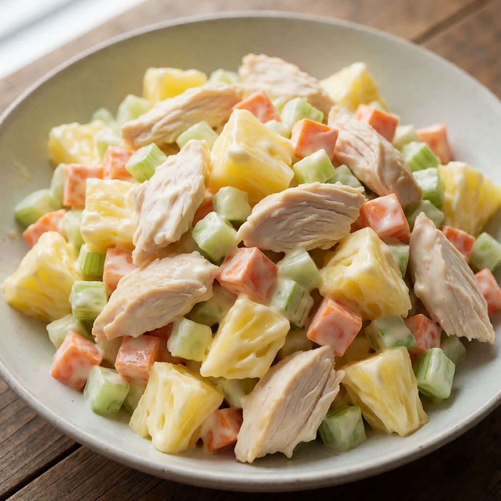 Chicken Salad with Pineapple and Homemade Mayonnaise