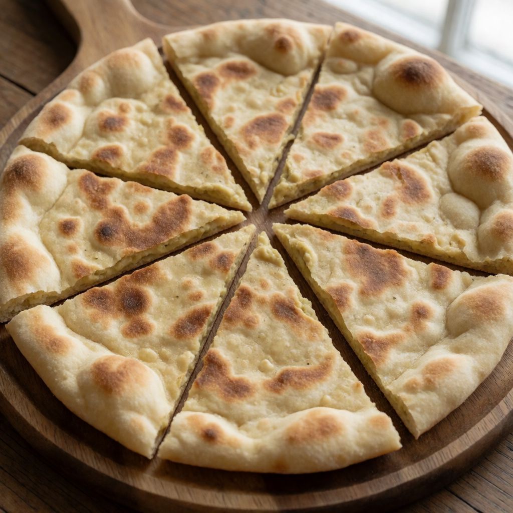 Flatbread with Hummus and Aubergine