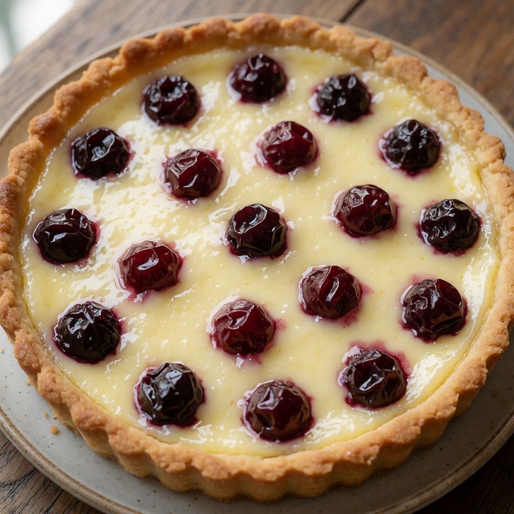 Amalfi Crostata with Lemon Cream and Amarena Cherries