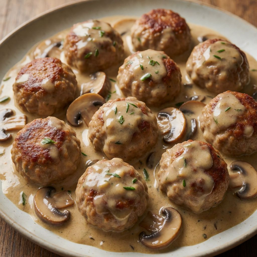 Meatballs in Mushroom Sauce