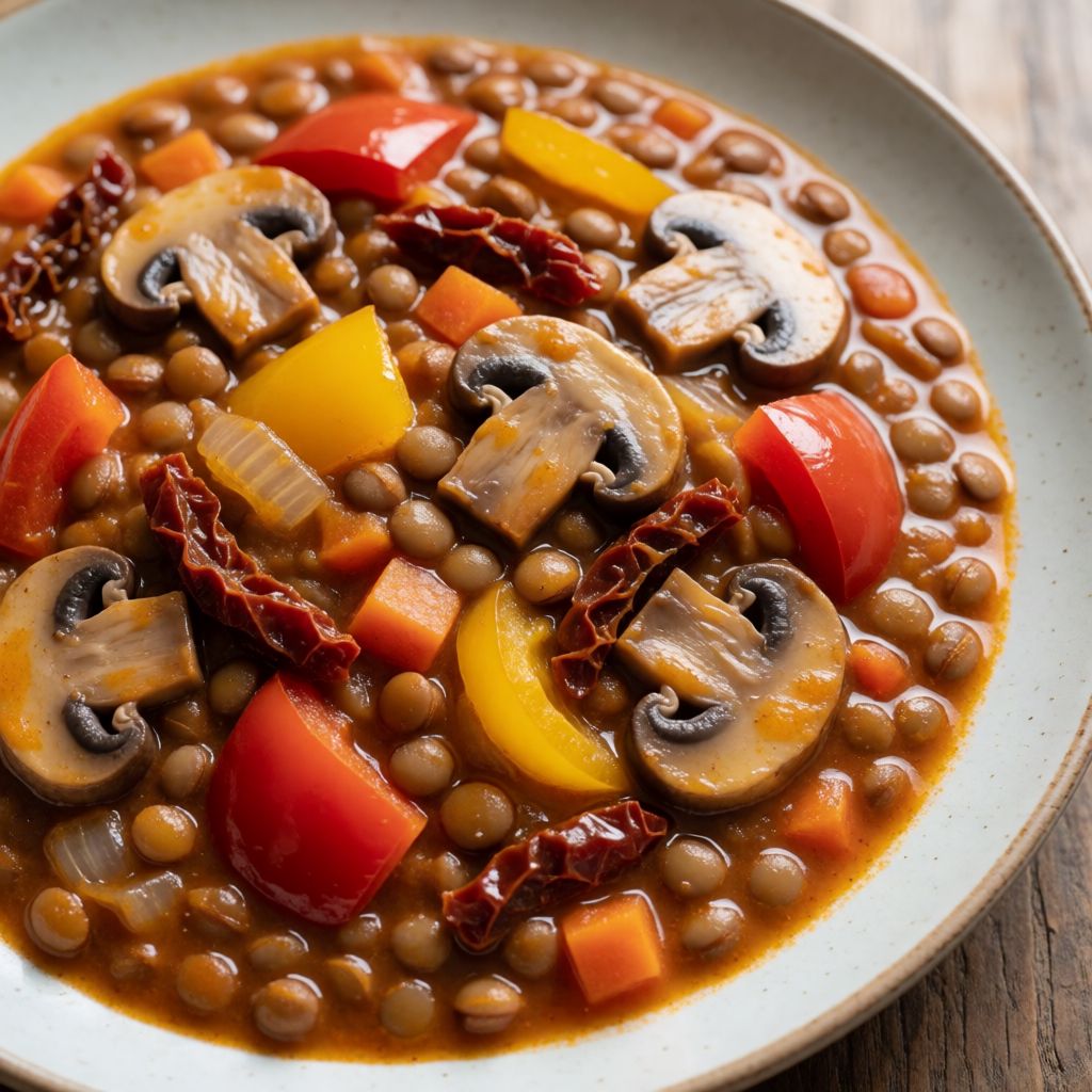 Vegetarian Pepper and Lentil Stew