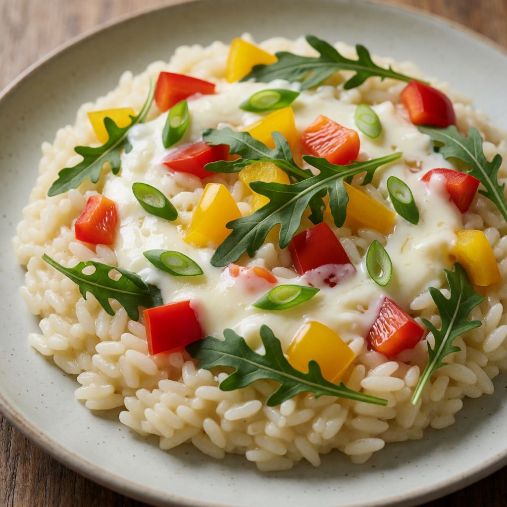 Risotto with Peppers, Rocket and Stracchino