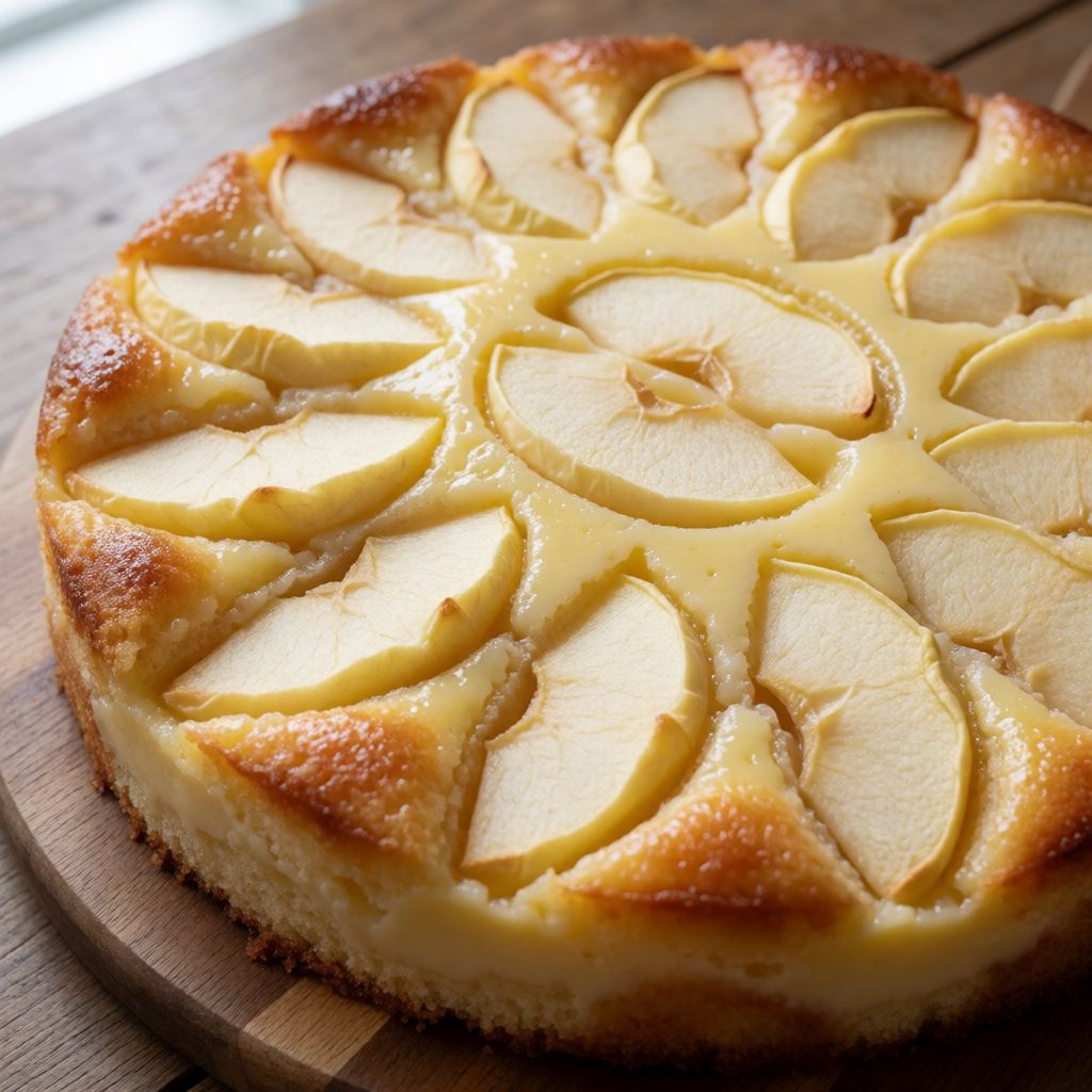 Apple Custard Cake