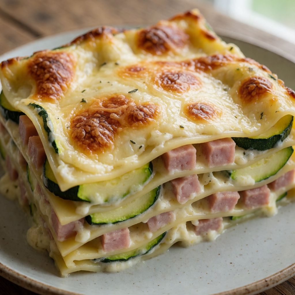 Courgette and Ham Lasagne