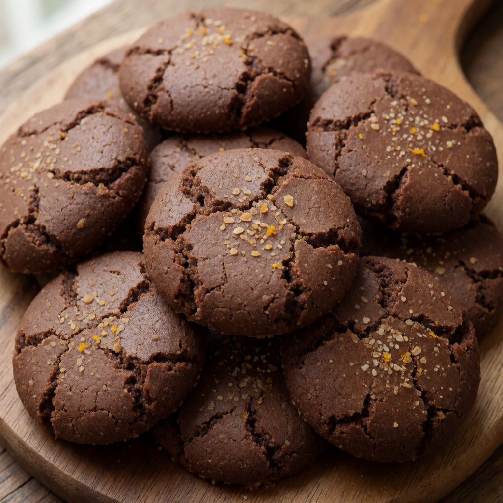 Almond Cocoa Biscuits with Citrus Zest