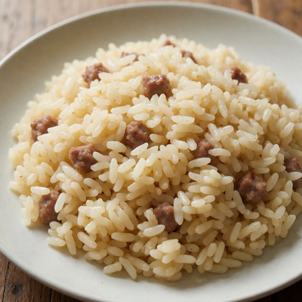 Arroz mantuano con salchicha fresca