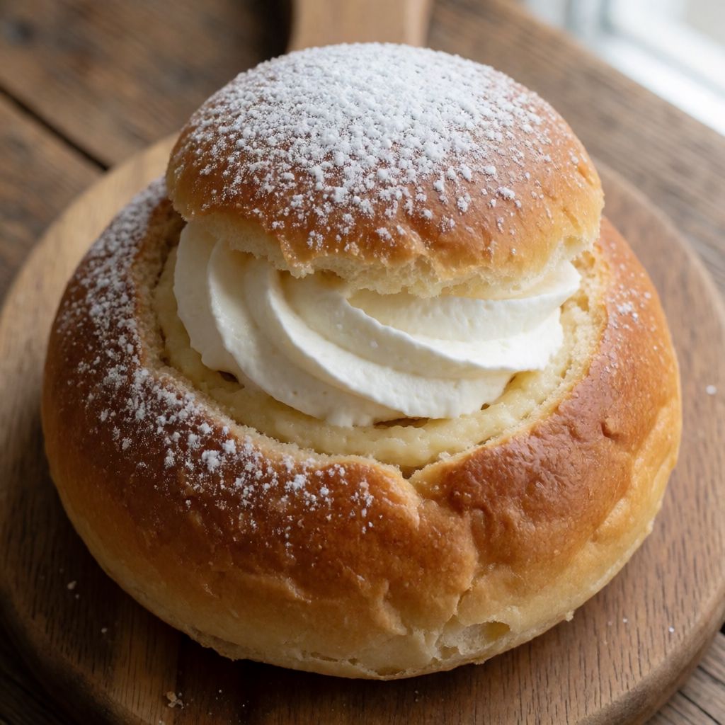 Lenten Semla Buns with Marzipan