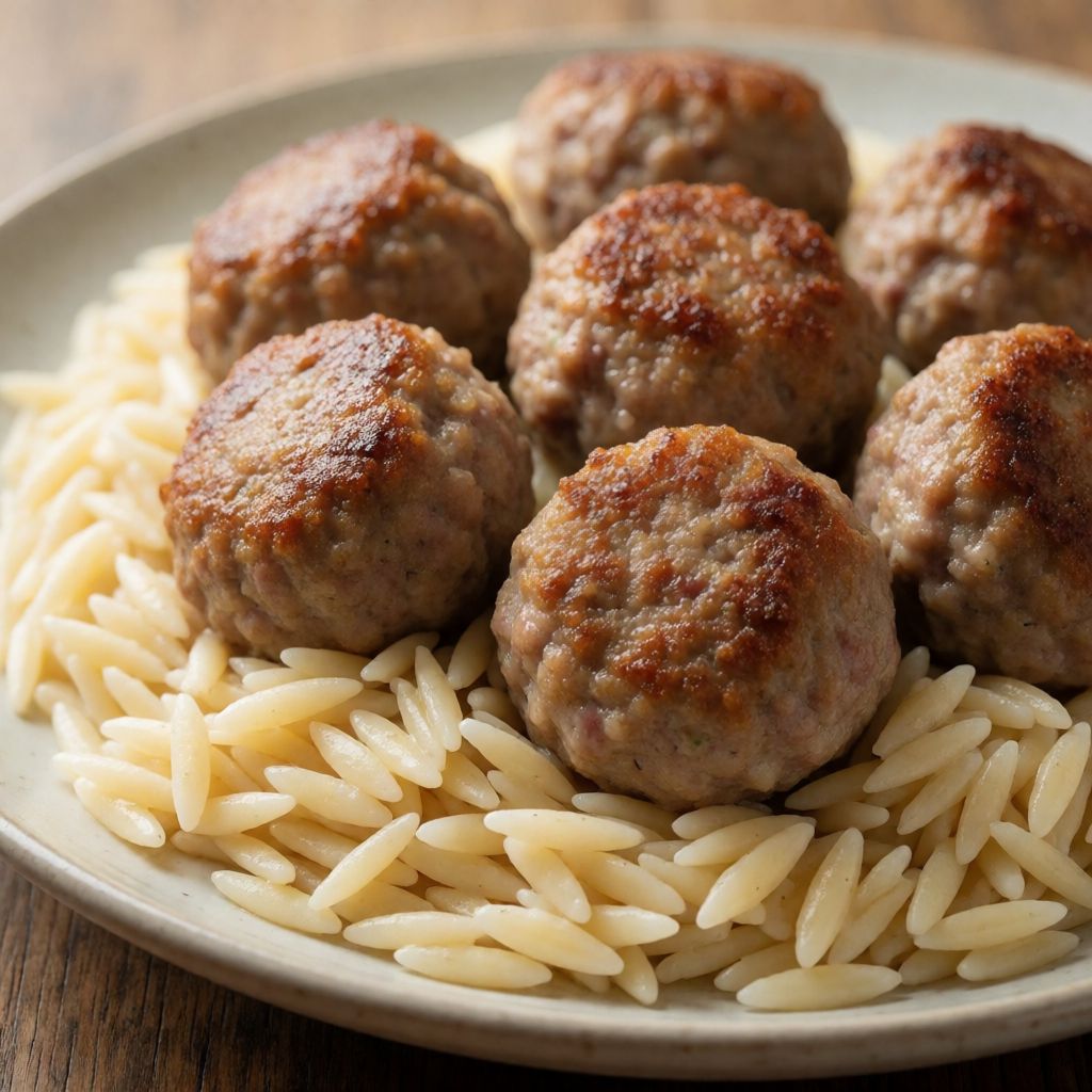 Greek-Style Meatballs with Orzo