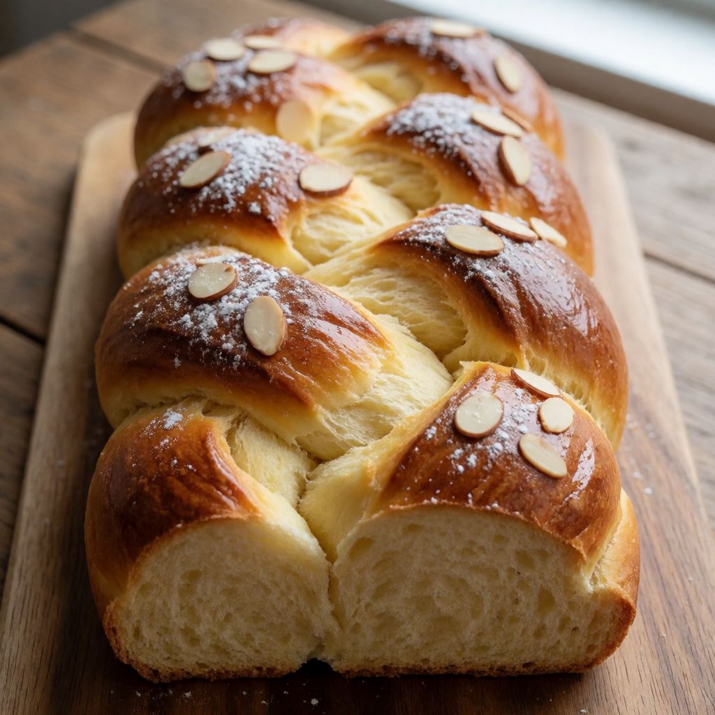 Christmas Plaited Marzipan Bread