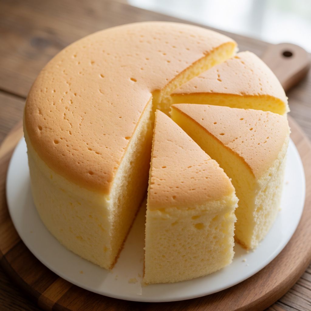 High and Fluffy Sponge Cake (No Raising Agent)