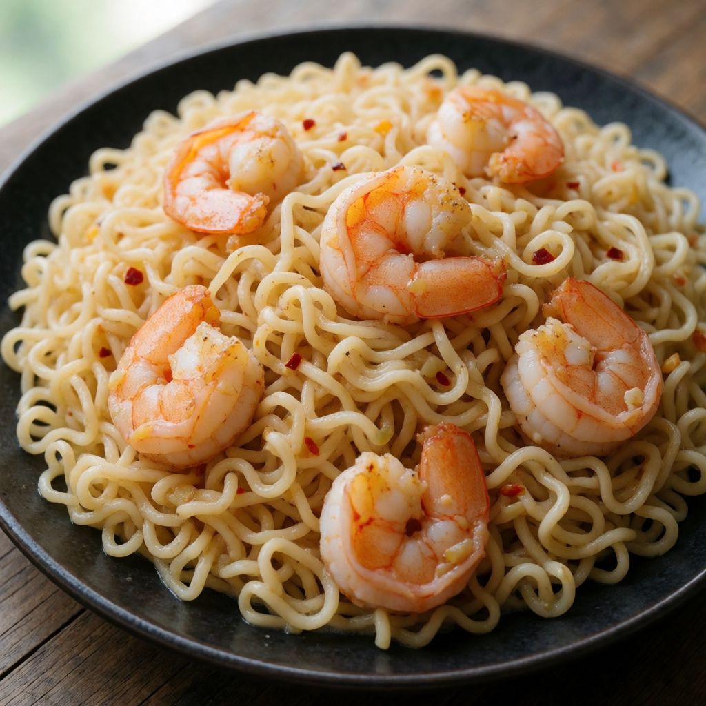 Asian Prawn and Garlic Wok with Coconut Milk