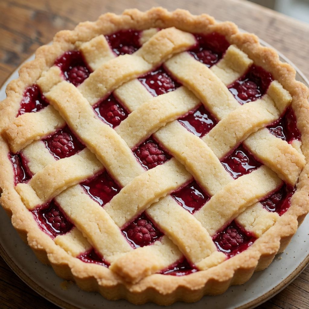 Crostata senza glutine alla marmellata di lamponi