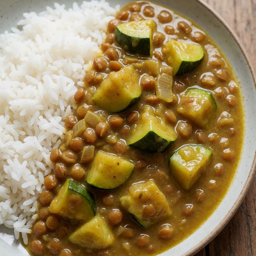 Lentil Curry with Rice