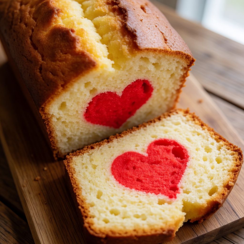Hidden Heart Loaf Cake