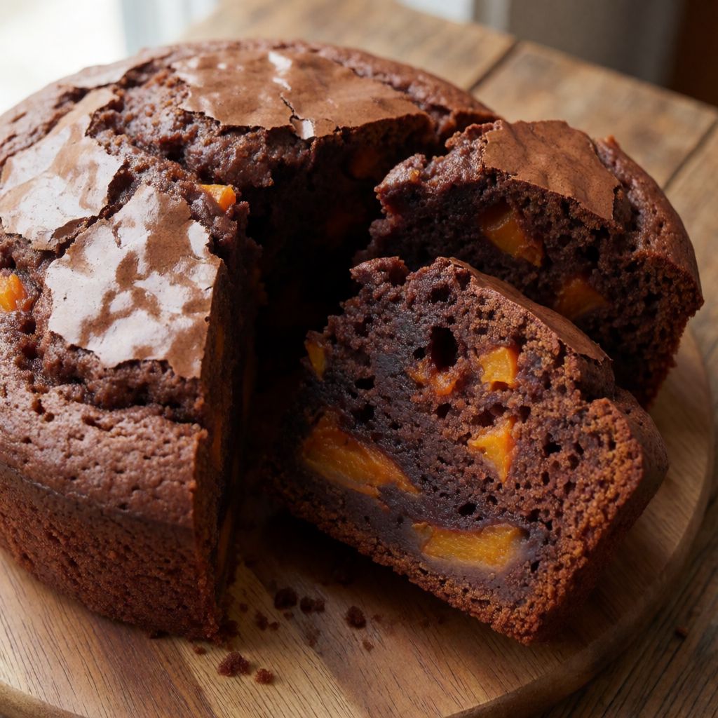 Persimmon and Chocolate Cake