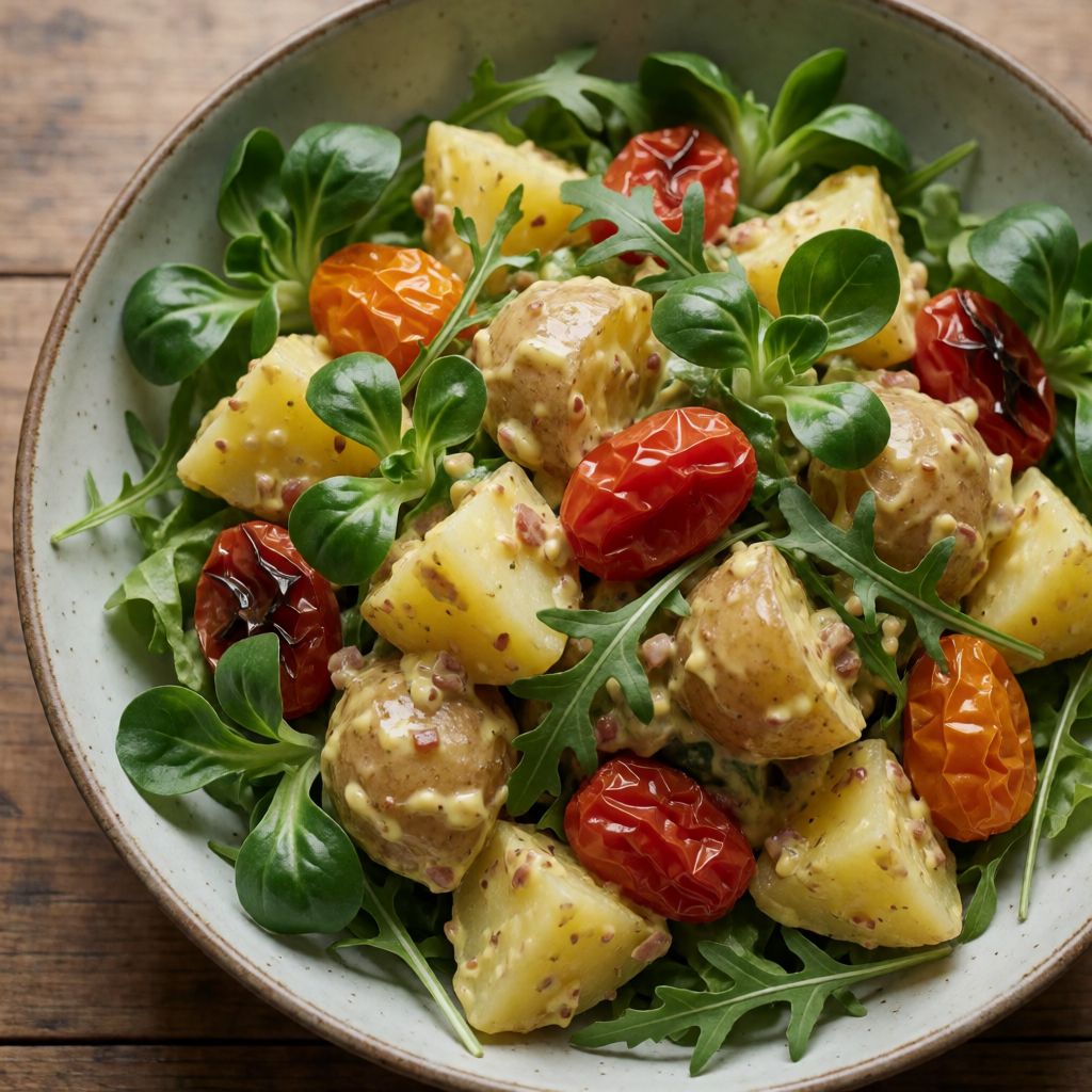Potato Salad with Mustard Dressing and Roasted Tomatoes