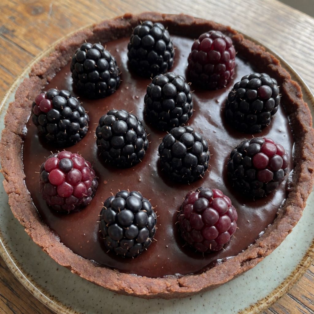 Chocolate Tart with Blackberries