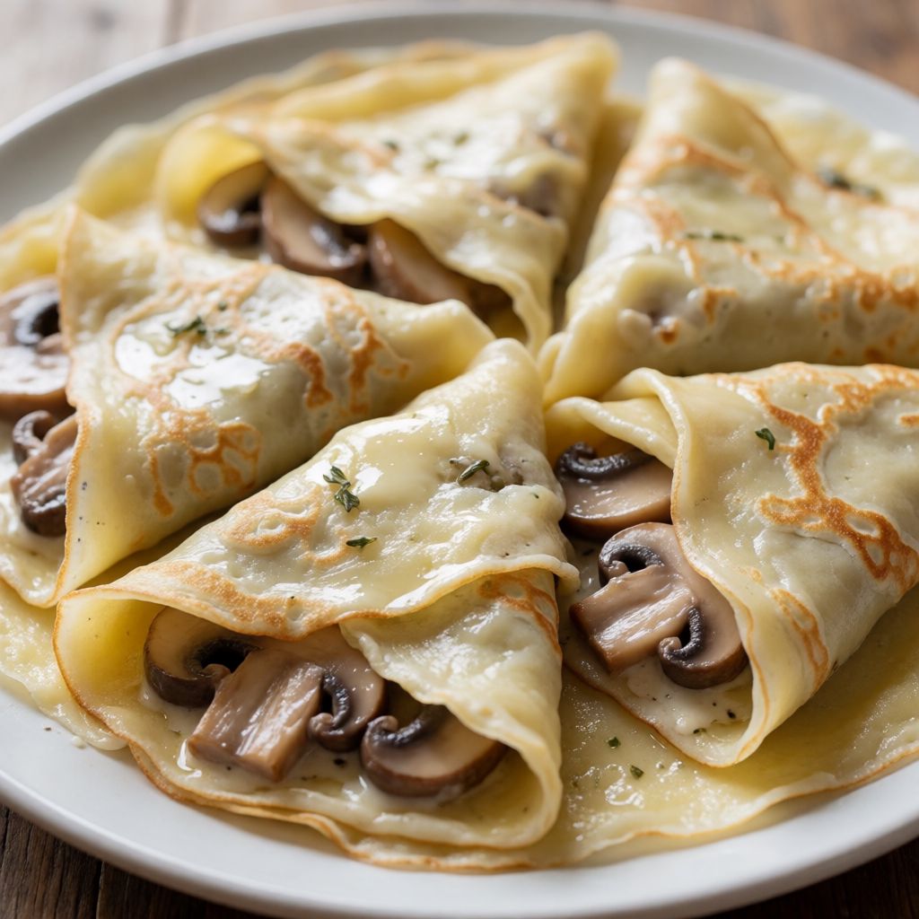 Crespelle with Mushrooms