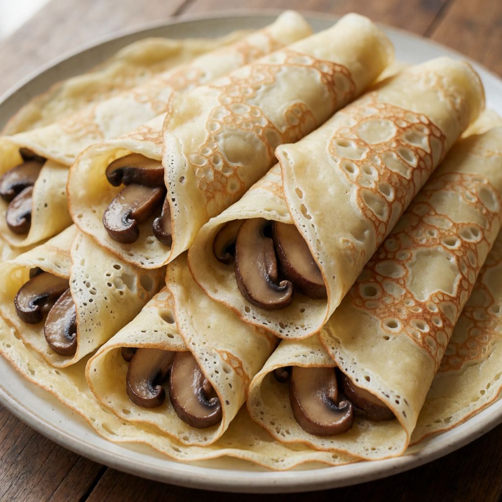 Crêpes with Porcini Mushrooms