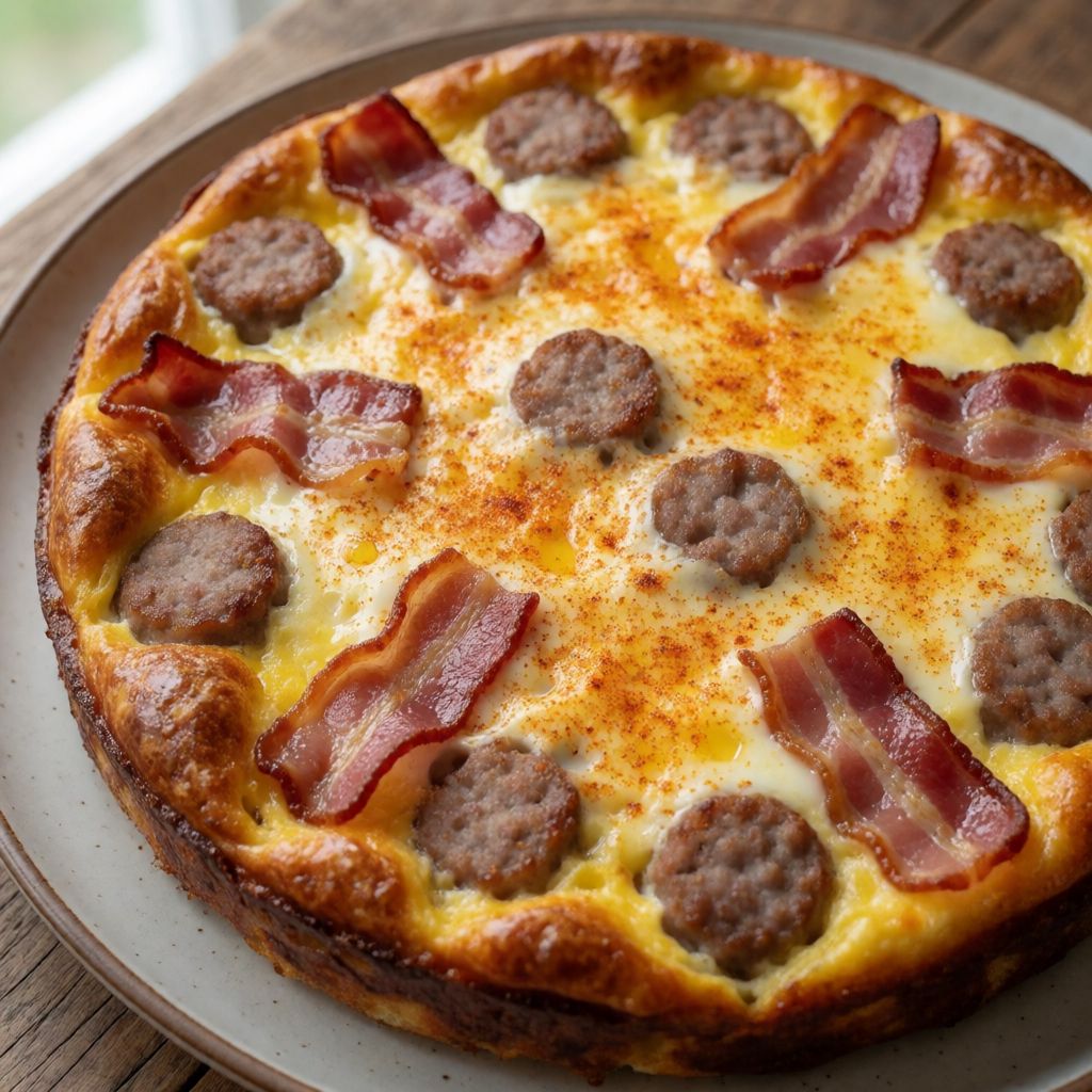Sausage and Bacon Breakfast Bake for a Crowd