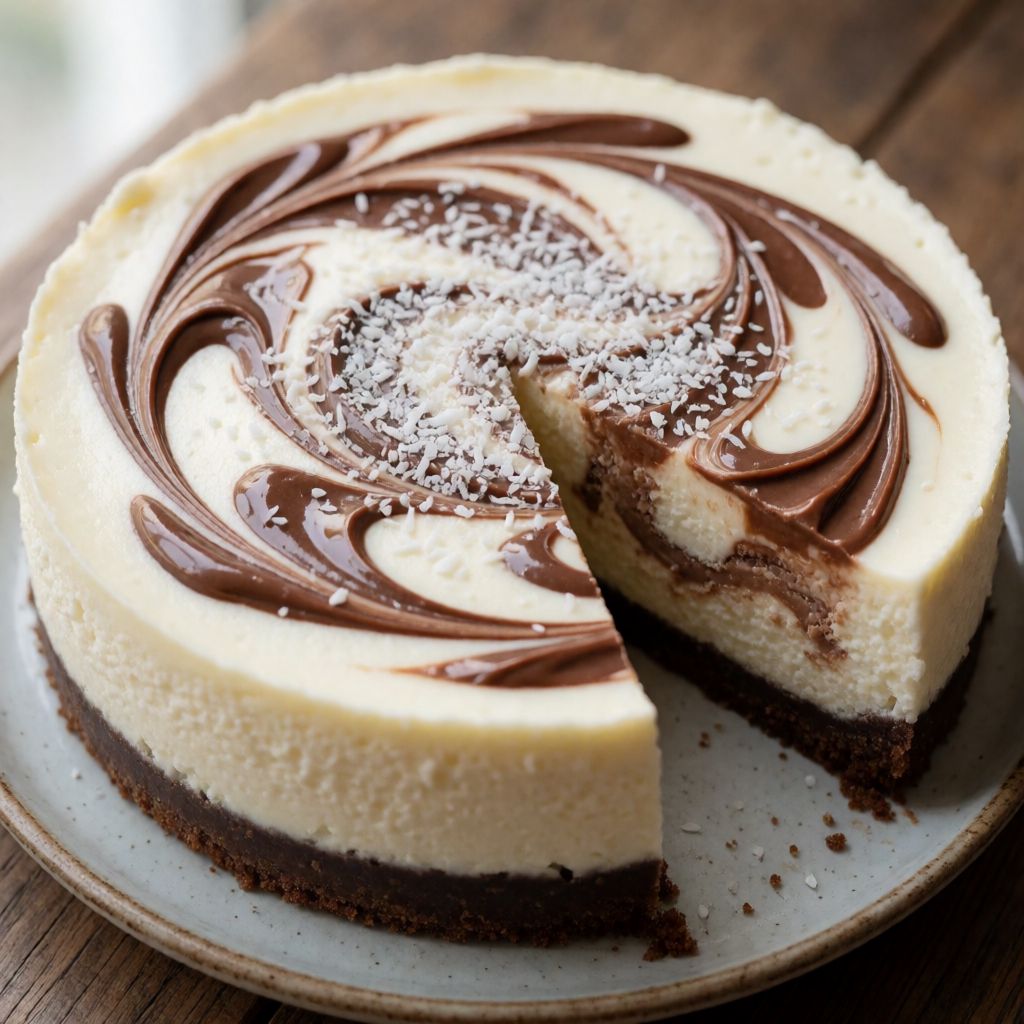 Coconut and Nutella Cheesecake