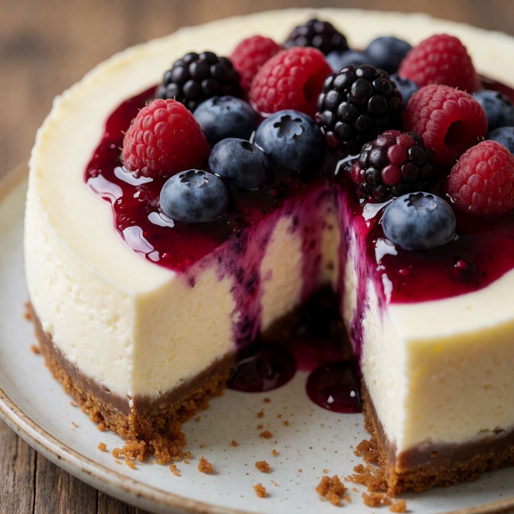 White Chocolate and Mixed Berry Cheesecake