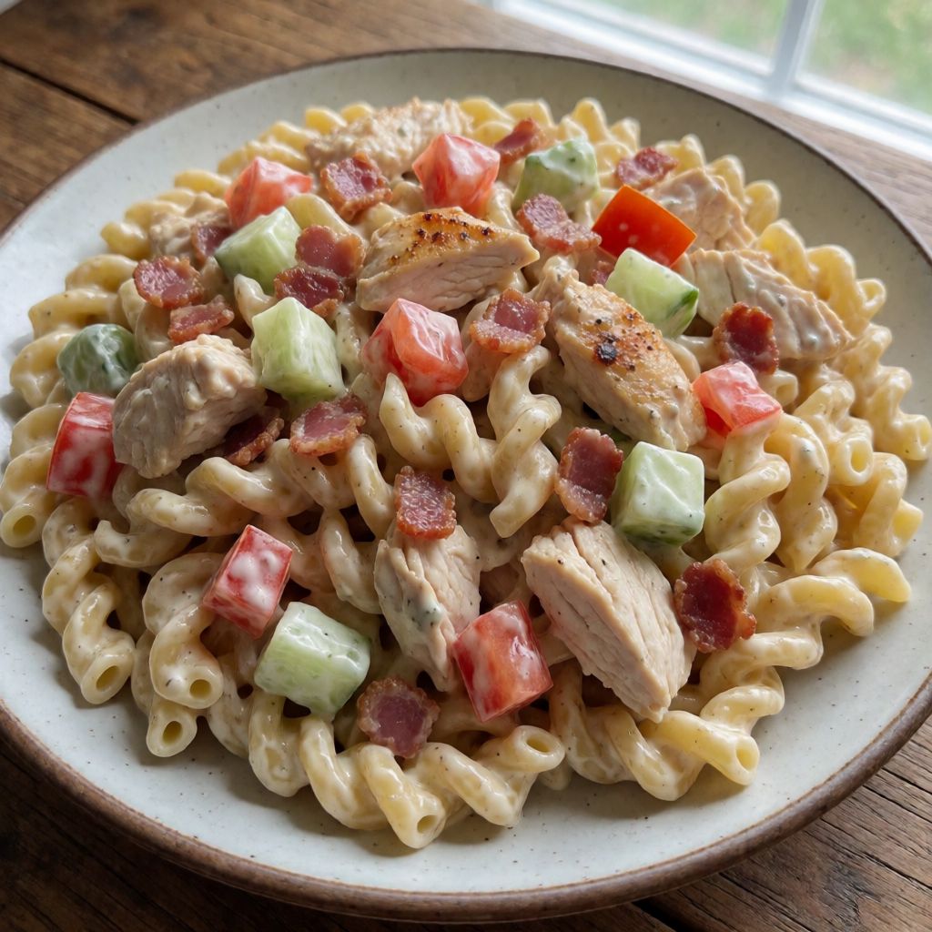BBQ Chicken Ranch Pasta Salad