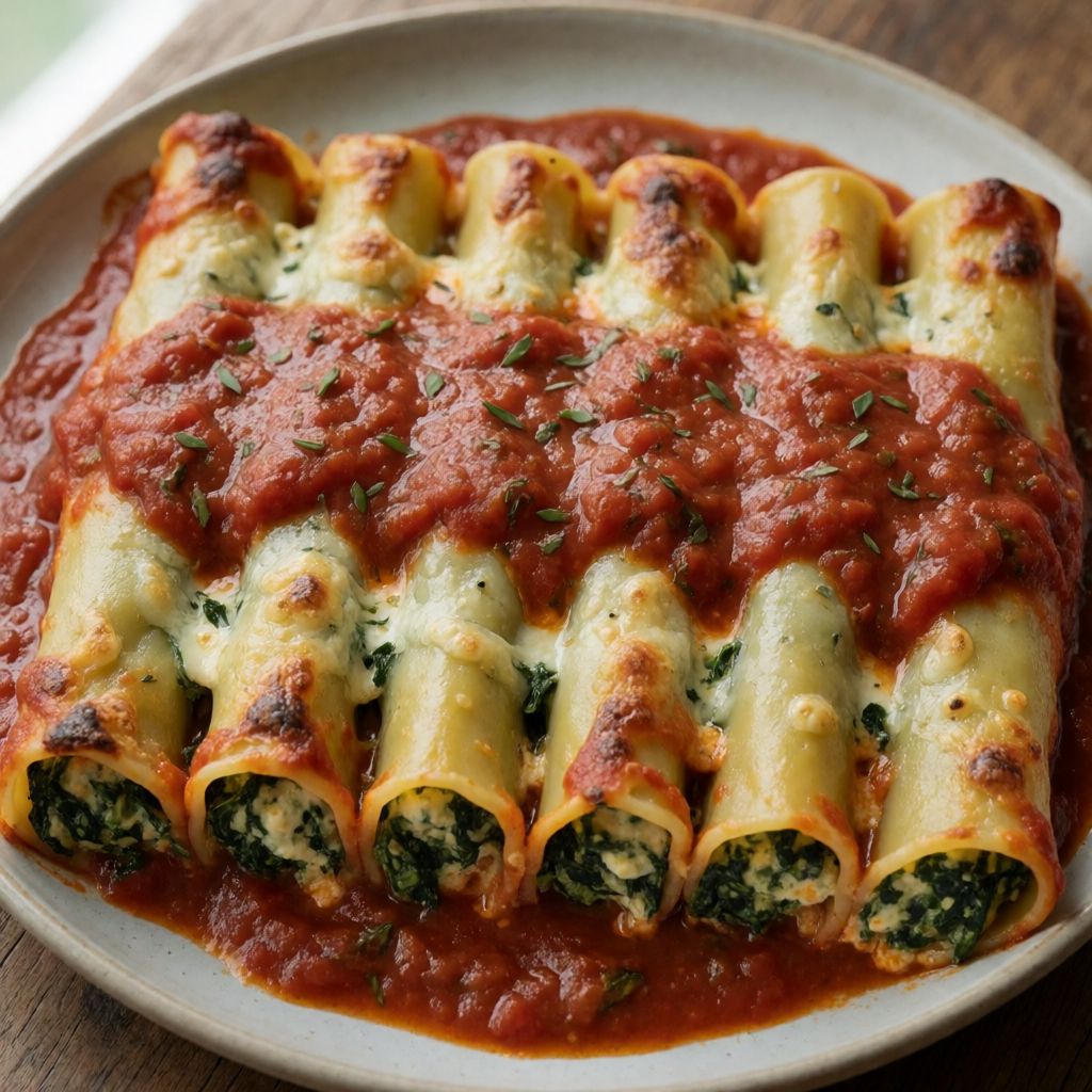 Spinach and Ricotta Cannelloni