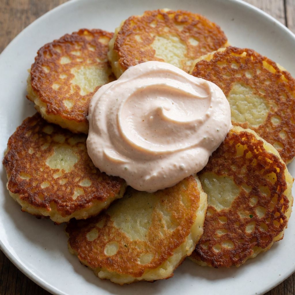 Potato Pancakes with Smoked Salmon Mousse