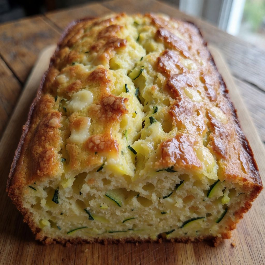 Courgette and Smoked Scamorza Savoury Cake