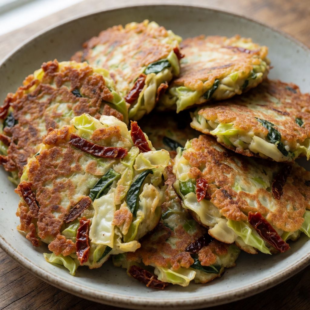 Greek Vegetarian Bowl with Vegetable Fritters