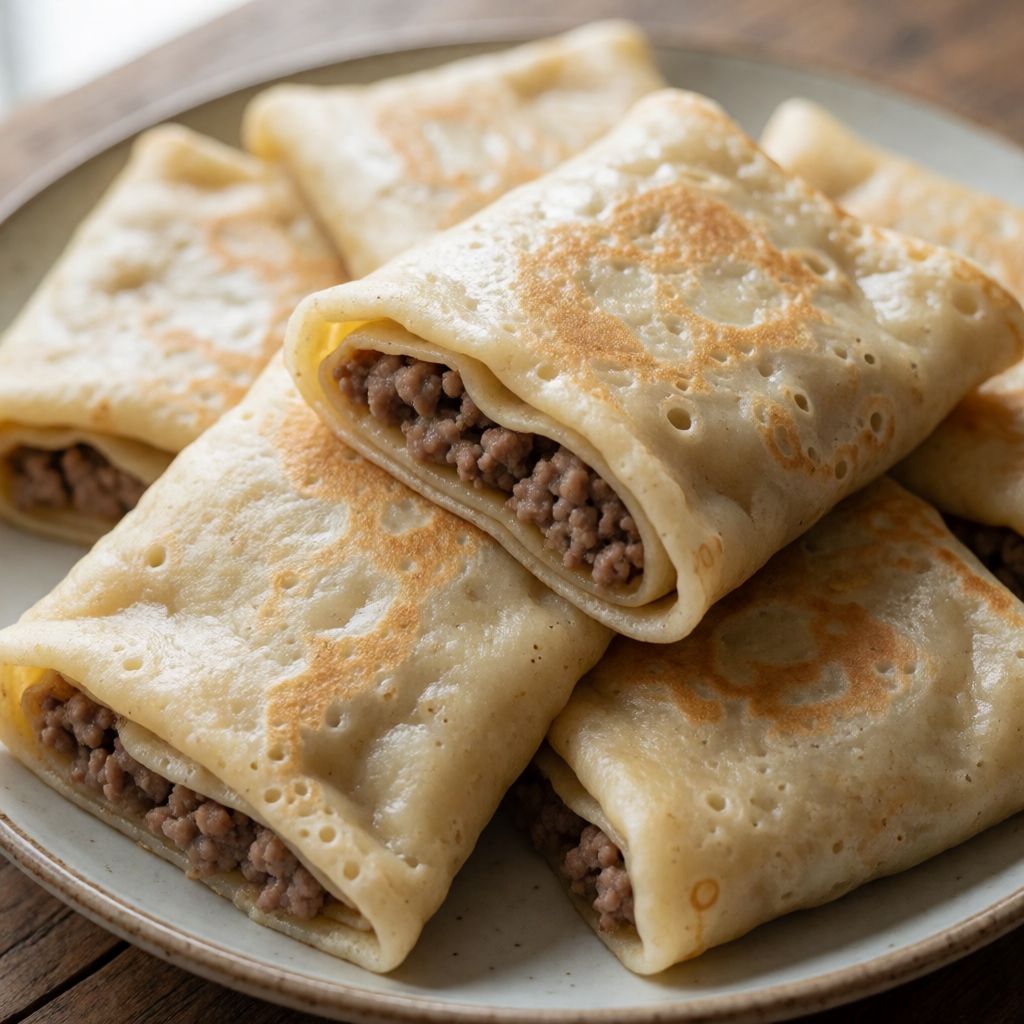 Beef-Filled Pancakes