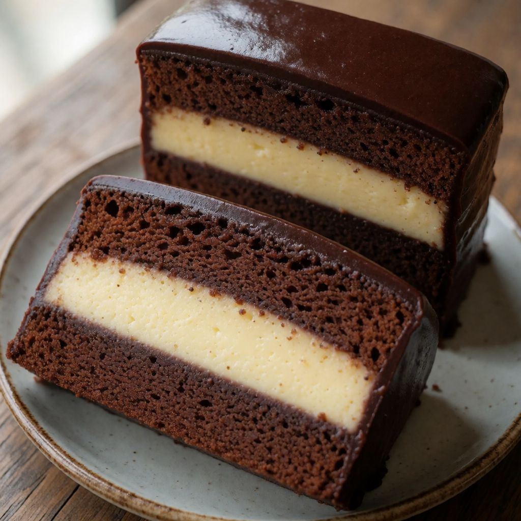 Chocolate Cake with Custard Filling