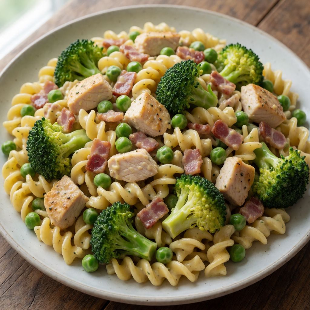 Pasta Salad with Chicken and Curry Dressing