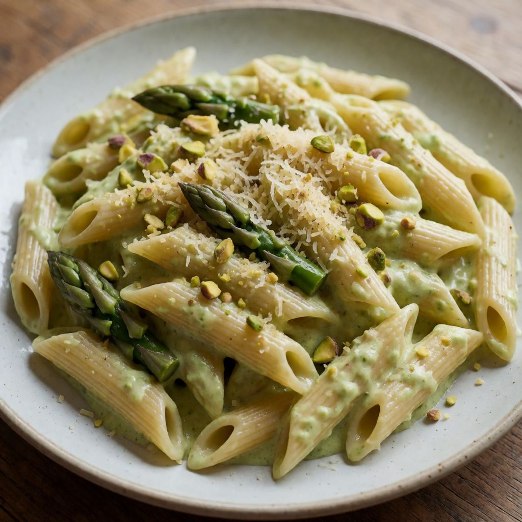 Penne med sparriskräm
