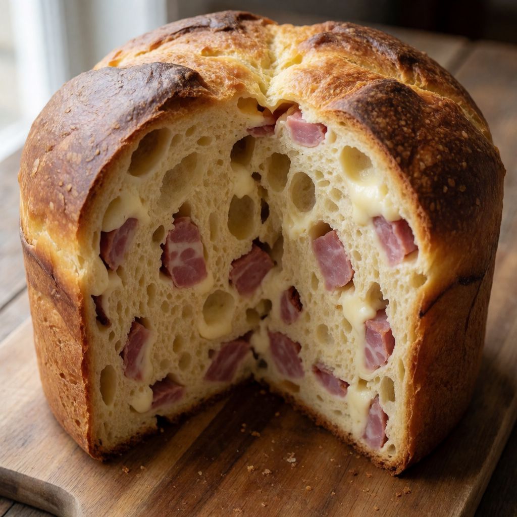 Savoury Panettone with Cured Meats and Cheese