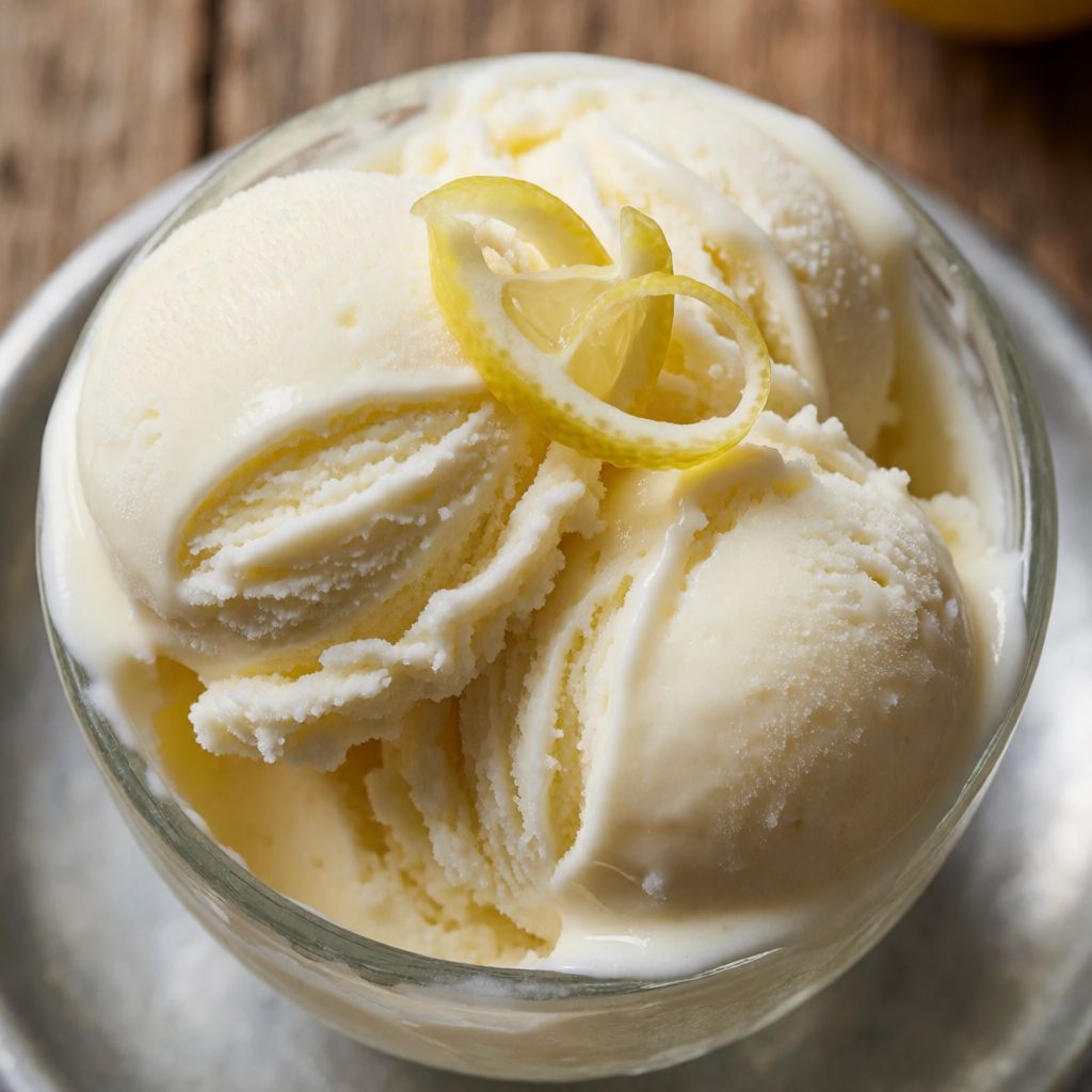 Limonin gelato brez sladolednega stroja in jajc