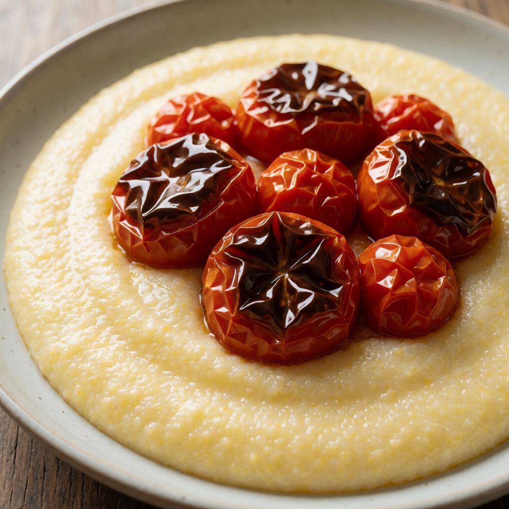 Creamy Polenta with Roasted Tomatoes