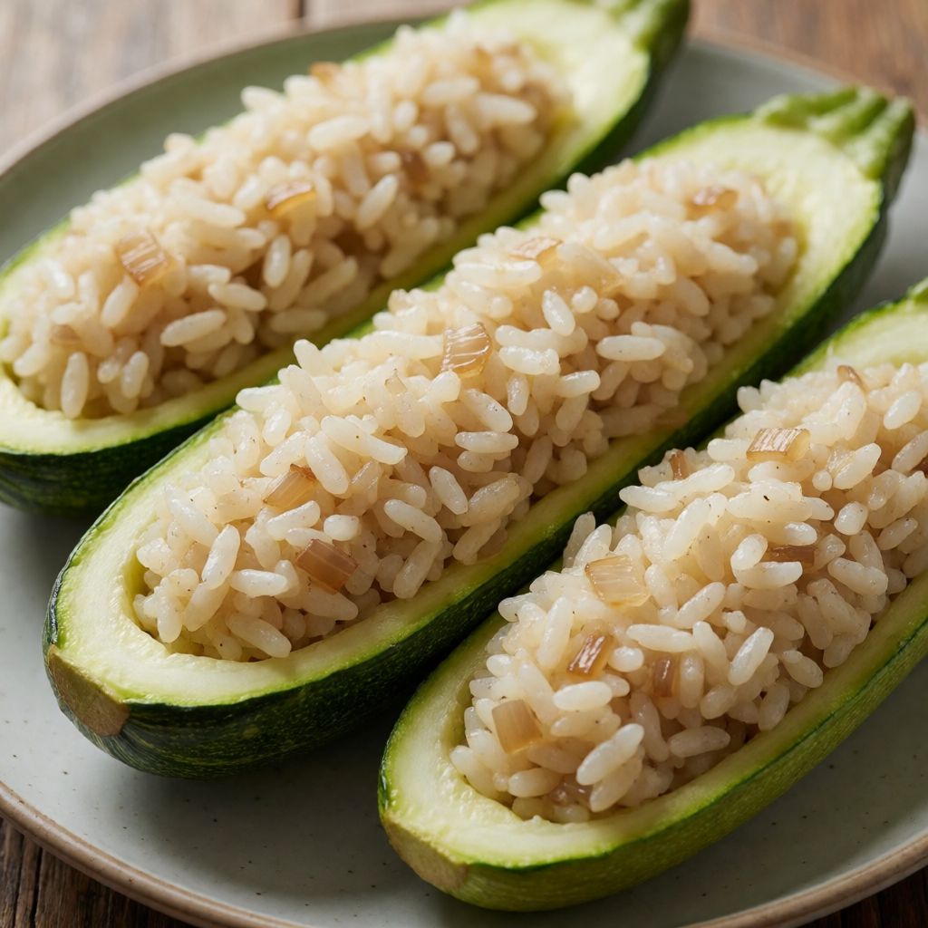 Courgettes Stuffed with Rice